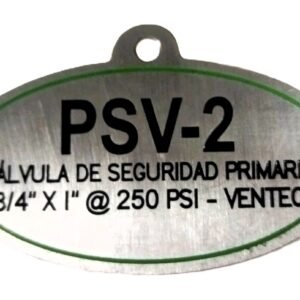 Placa de señalizacion ovalada